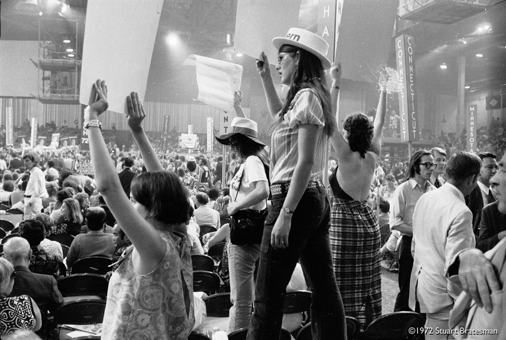 McGovern delegates on the Convention floor
 – © 1972 Stuart Bratesman