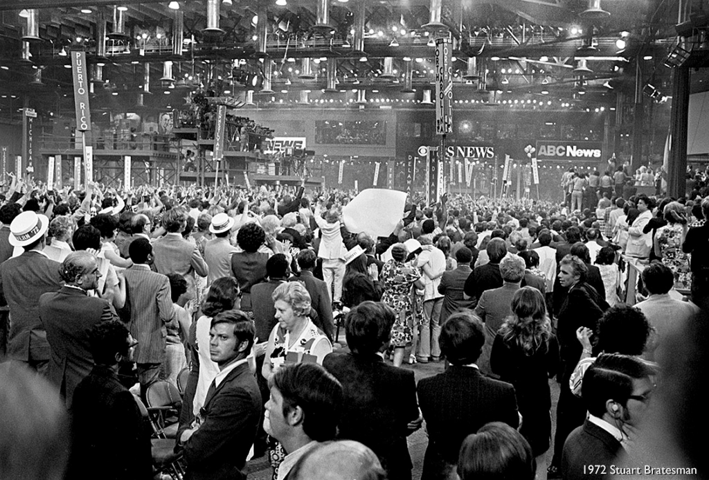 The final night of the 1972 Democratic National Convention in Miami Beach
 – © 1972 Stuart Bratesman
