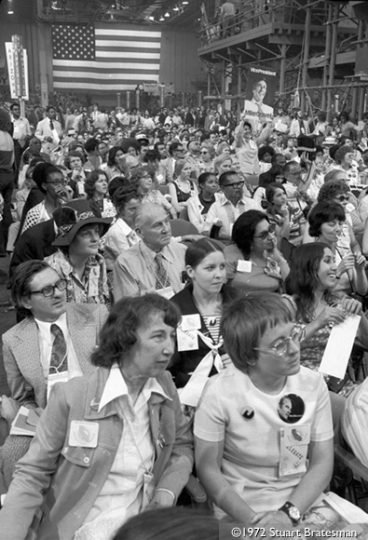 The California Delegation on the floor of the 1972 Democratic Convention in Miami Beach
 – © 1972 Stuart Bratesman